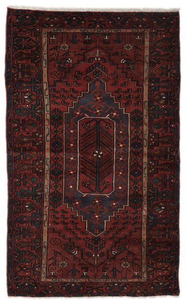 126X208 Koberec Zanjan Orientální Černá/Tmavě Červená (Vlna, Persie/Írán)