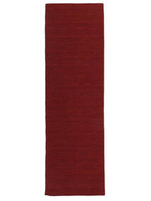  Kelim Loom - Dark Red Koberec 80X250 Moderní Ruční Tkaní Běhoun Tmavě Červená/Bílý/Krém (Vlna, Indie)