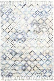  160X230 Koberec Chlupatý Greta Koberec - Krémová Bílá/Modrá 