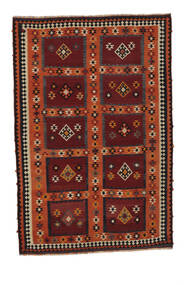 Koberec Kelim Vintage Koberec 191X283 Černá/Tmavě Červená (Vlna, Persie/Írán)