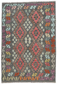  Kelim Afghán Old Style Koberec 128X184 Orientální Ruční Tkaní Tmavošedý/Černá (Vlna, Afghánistán)
