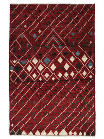 Ručně Tkaný Moroccan Berber - Afghanistan 123X187 Vlněný Koberec Tmavě Červená/Černá Malý Koberec 