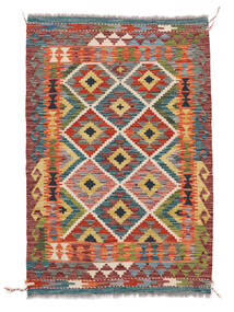  Kelim Afghán Old Style Koberec 99X148 Orientální Ruční Tkaní Tmavě Červená/Tmavě Zelená (Vlna, )