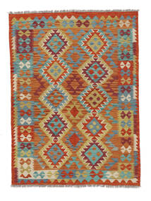  Kelim Afghán Old Style Koberec 126X170 Orientální Ruční Tkaní Tmavě Červená/Bílý/Krém (Vlna, Afghánistán)