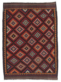 146X200 Koberec Orientální Afghán Vintage Kelim Koberec Černá/Tmavě Červená (Vlna, Afghánistán)